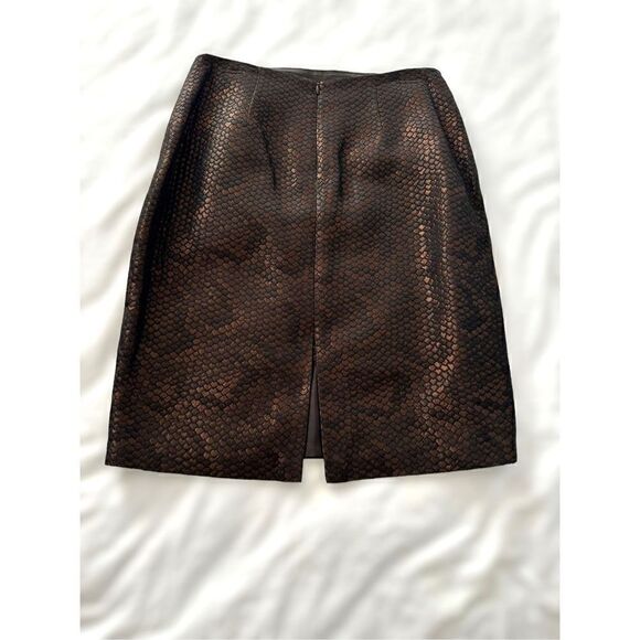 Kay Unger NY Pencil Snakeskin Print Skirt Size 8 - Picture 4 of 14